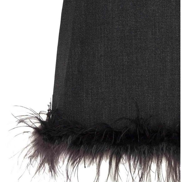 P.A R.O.S.H Bow and Feather Short Sleeve Dress - Picture 3 of 9